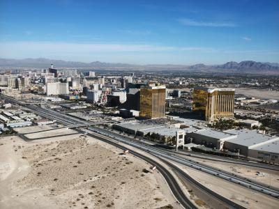 Vue aérienne de Las Vegas, Nevada.