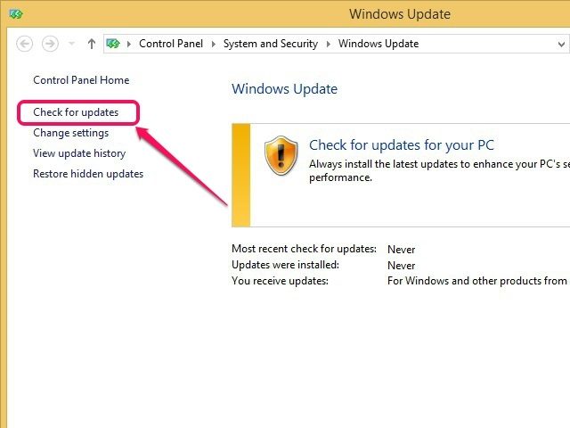 Windows Update peut prendre un certain temps pour rechercher les dernières mises à jour.