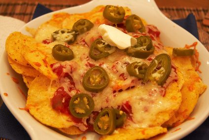 Cuisine traditionnelle de concession: nachos et fromage.