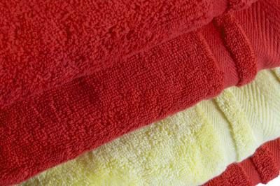 Close up de serviettes en coton égyptien.