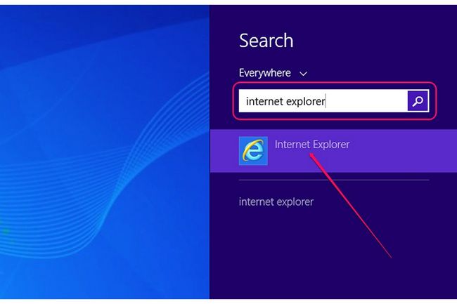 L'application Internet Explorer dans le charme saerch.
