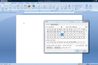 Microsoft Word: Fenêtre avec Symbole Symbole # 00E7 Sélectionné
